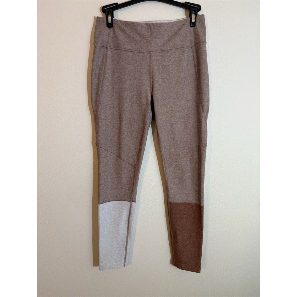 Outdoor Voices Leggings Womens M Tri-Tone Colorblock Mid Rise 7/8 Ankle